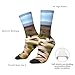 XZDWPY Desert Vistas Unisex Mid-Calf Socks White Polyester Skin-Friendly Moisture-Wicking Fashionable Crew Socks