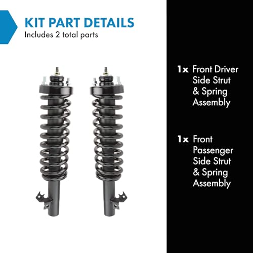 Image of TRQ Front Driver and Passenger Side Strut and Spring Assembly Set | For 94-96 Acura Integra 97-01 Integra GS 97-01 GS-R LS 92-95 Honda Civic 93-97 Civic del Sol