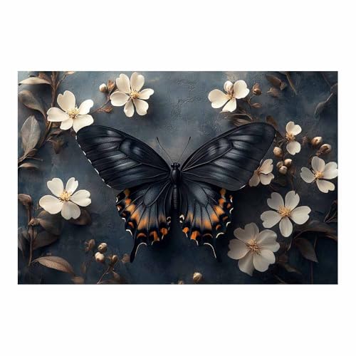 YITOEO(イトエオ) 絵画 黒 アートパネル 北欧 キャンバス 花 アートパネル き取り付けやすい壁アート壁飾り 写真 新築飾り インテリア 玄関 浴室(ブラック 34)-70x100cm 額無し