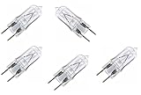 M2 Look 50 Watts G4 Replacement Glass Halogen Mirchi Bulb for Lamps and Aroma Diffusers 5 Pc Yellow