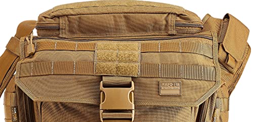 Rapdom Tactical Messenger Bag, Coyote, 14"W X 12"H X 6.5" D #TOP2