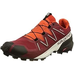 Salomon Speedcross Gore-Tex Zapatillas Impermeables de Trail Running para Hombre, Protección climática, Agarre agresivo, Ajuste preciso, Biking Red/White/Black, 44 2/3 EU