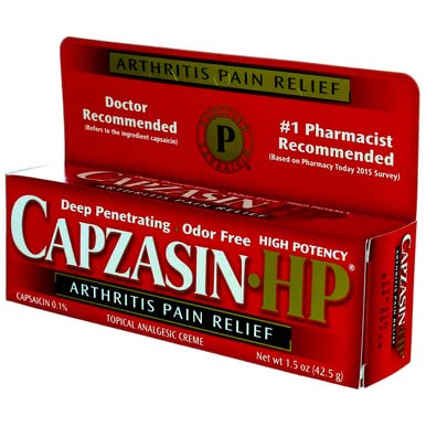 Capzasin Arthritis Pain Relief, Quick Relief Gel, No Mess Sponge Applicator 1.5 Oz (42.5 G) #TOP6