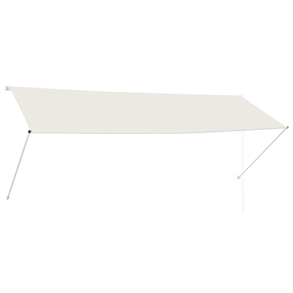vidaXL Retractable Awning 350x150cm Cream Garden Window Door Canopy Sun Screen — image 1