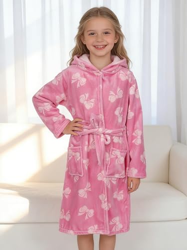 Image of Doctor Unicorn Soft Hooded Rainbow Bathrobe Sleepwear for Girls