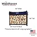 Woodhaven 5 Foot Black - Made in the USA - 1/4 Cord Plus Firewood Storage Log Rack With Seasoning Cover Combo Set - Indoor Outdoor - Metal Firewood Rack - Heavy Duty