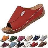 BFBNHMU Red Orthopedic Wedge Sandals for Women...