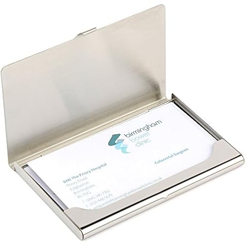 H&S Stainless Steel Business Card Holder Case Cover