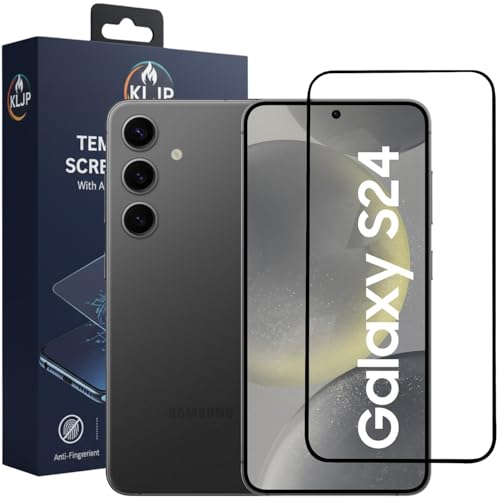 Image of Military-Grade Gorilla Tempered Glass For Samsung Galaxy S24 With Installation Kit | Edge to Edge Coverage | Black