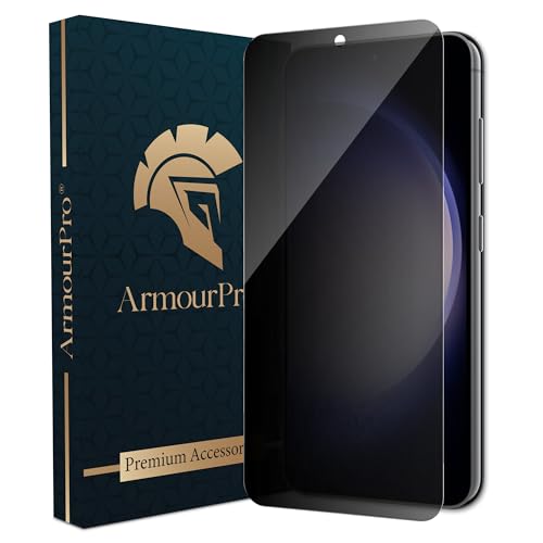 Image of ArmourPro Borderless Privacy Tempered Glass for Samsung Galaxy S23 / Samsung S22 - Anti-Spy Anti Peeping Screen Protector, Edge-to-Edge Coverage, 9H Anti-Scratch, Case Friendly, Easy Installation Kit