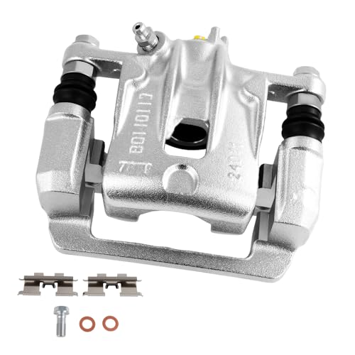 Image of cciyu Rear Left Disc Brake Caliper Assembly with Bracket For Hyundai For Elantra L4 2.0L 2007-2010 Replace# 19-B3457 Rear Driver Side