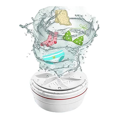 Itsgo Mini Lavadora portátil con ventosas: Lavadora Turbo alimentada por USB y lavavajillas for apartamento, lavandería, Camping, RV, Viajes, Dormitorio (Color : White) Cover
