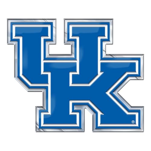 FANMATS 60532 Kentucky Wildcats Heavy Duty Aluminum Embossed Color Emblem, Auto Emblem Decal