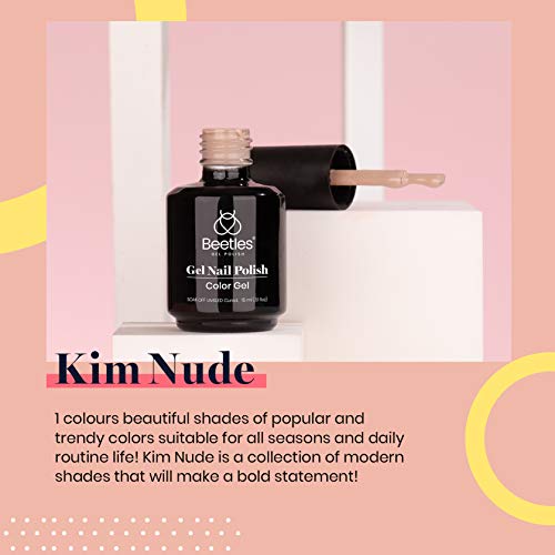 Image of Beetles Brown Gel Nail Polish, 15ml Kim Neutral Gel Polish Beige Tan Nail Soak Off Uv LED Nail Lamp Gel Nail Polish Nail Art Manicure Salon DIY Home