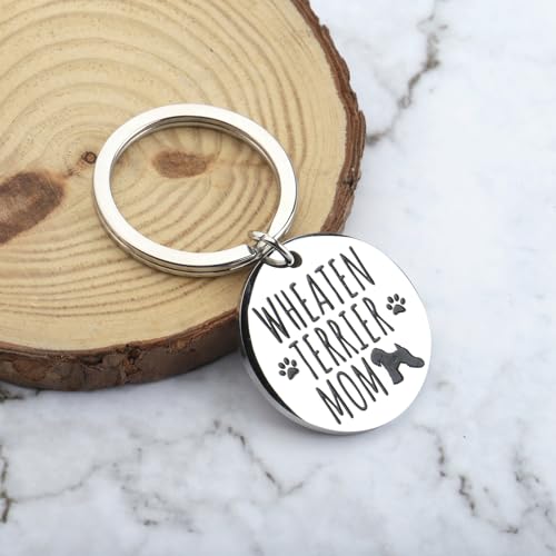 Image of CENWA Wheaten Terrier Lovers Gifts Wheaten Terrier Mom Keychain Wheaten Veterinary Mom Gift
