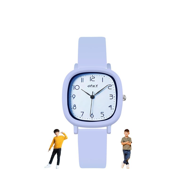 SPIKYAnalog Watch for Kids | Water Resistant & Lightweight | Durable & Soft Silicone Strap | Unisex Best Birthday Gift | Casual Analogue Wrist Watches for Boys & Girls | Age 2-14 yrs