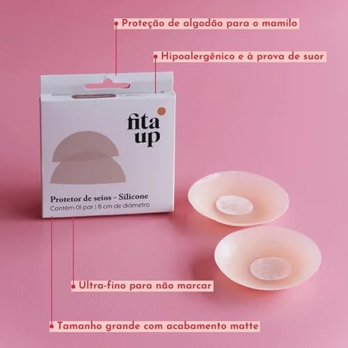 Protetor Tapa Bico do Peito Silicone Adesivo Reutilizável Sutiã Invisível 1 Par Fita UP