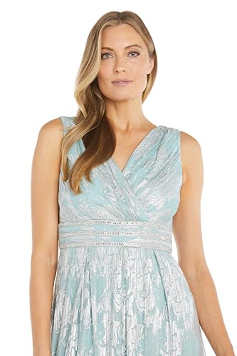 Image of Womens Long Metallic Printed Gown