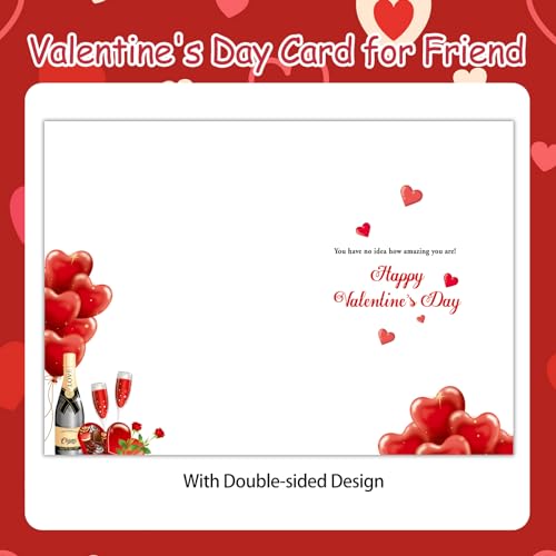 Carte de Saint-Valentin pour meilleur ami avec un porte-clés cœur