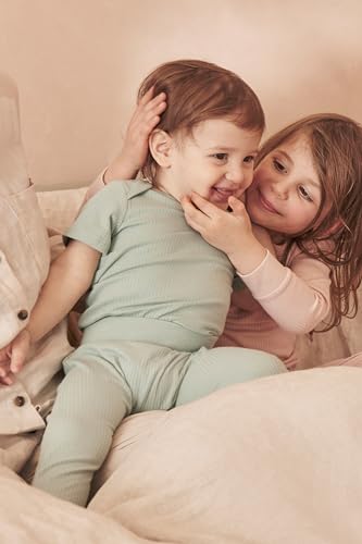 MORI Baby Short Sleeve Bodysuit with Envelope Neck and Nickel Free Poppers - Unisex Bodysuit2