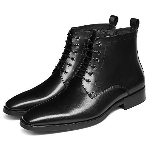 Image of GIFENNSE Mens Chukka Boots Mens Dress Boots Oxford Leather Boots Famal Chelsea Boots for Men
