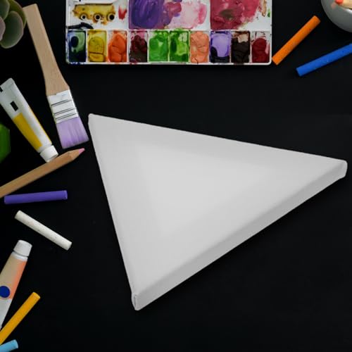 Set de 2 Paneles de Pintura al Óleo Triangulares de Algodón para Regalar Creatividad 6