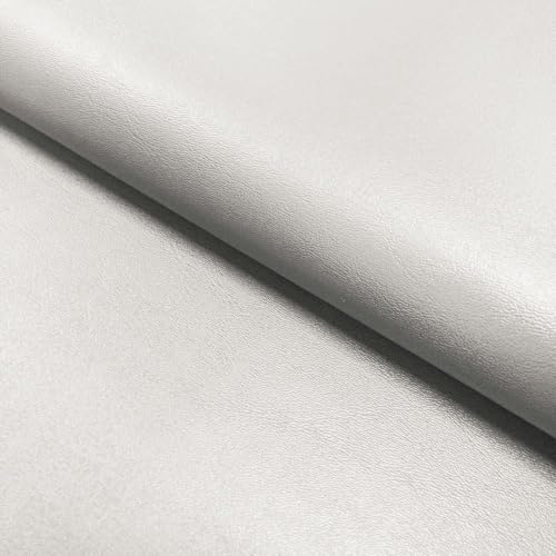 Tissu imitation similicuir blanc coupon 1m Nevada FR ameublement et couture