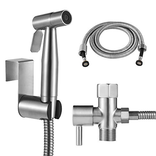 JXMMP Handheld Bidet Sprayer for Toilet with Leak-Proof Hose, Adjustable Stainless Steel H