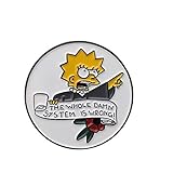 lisa simpson sad girl tumblr  Lustige Comic Emaille Cartoon Figur Brosche Simp-Sohn Homer Bart Lisa Angepasste Spaß Pin Revers Kleidung Abzeichen Schmuck Fans Geschenke