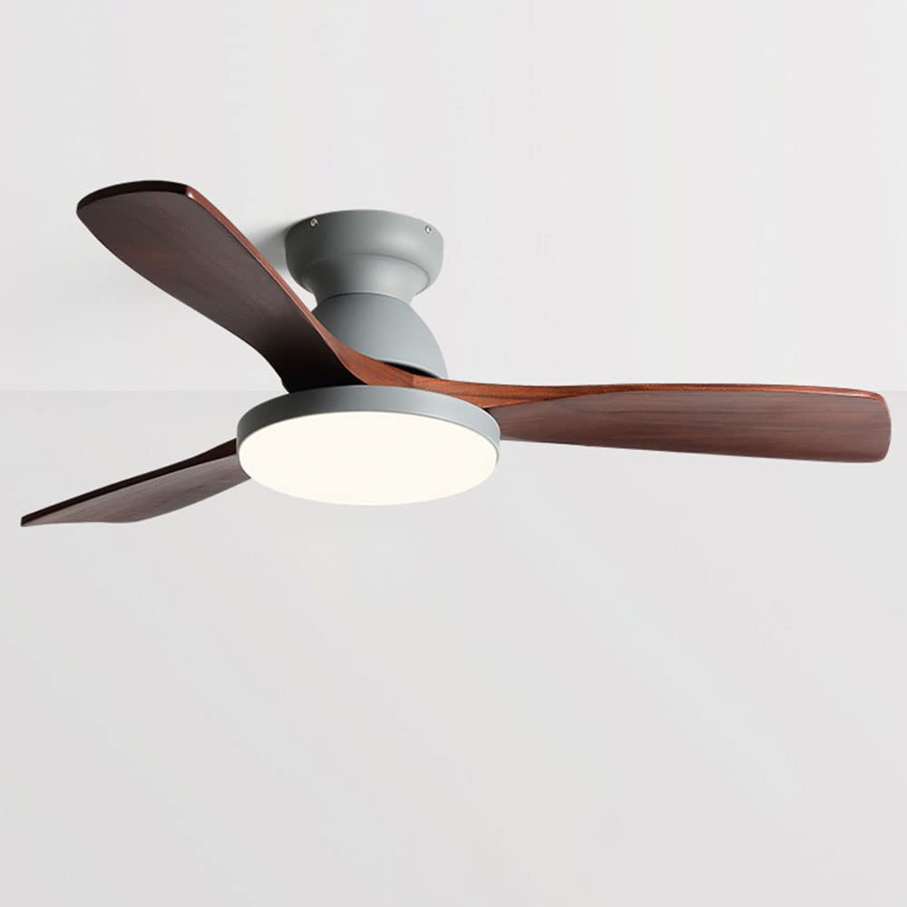 HXYSXHJUO Nordic Indoor Mute Fan Light 60W LED Dimmable Ceiling Lights 36in 3 Gear Wind Speed With Dining Room Living Lighs Lighting