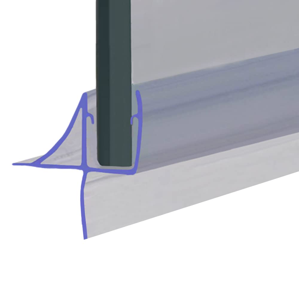 Shower Seal Uk Ltd Shower Or Bath Screen Door Seal | Fits 3 Or 4Mm Glass | Seals Gaps Of Up To 12Mm | 80Cm, 90Cm, 140Cm Or 200Cm Long | Clear | Seal146 (90Cm)