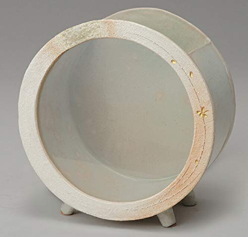 白金彩丸水槽(大) 信楽焼 金魚鉢 水槽 陶器 置物 めだか鉢 水鉢