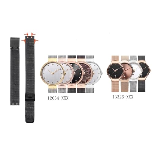 NZZXTO Replacement Watch Band for Bering Unisex Watch with Screw 12mm (hole spacing 5MM)2