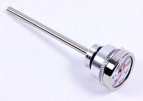 RR Öltemperatur Anzeige Ölthermometer Direktanzeiger für Kawasaki KFX 700 WEISS