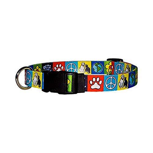 Image of Yellow Dog Design Pets for Peace Dog Collar, X-Small-3 /8 Wide and fits Neck Sizes 8 to 12