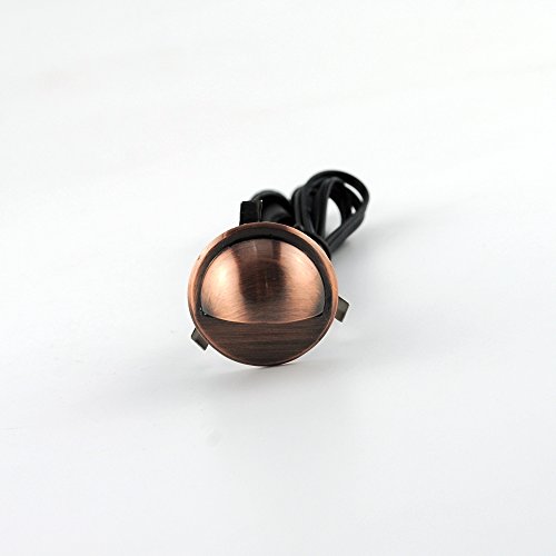 FVTLED 20pcs Low Voltage LED Deck Lights kit Φ1.38 Outdoor Garden Yard Decoration Lamp Recessed Landscape Pathway Step Stair Cold White LED Lighting, Bronze - Thumbnail 5