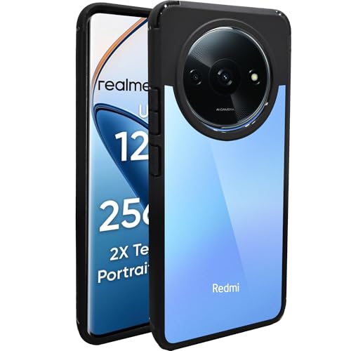 Image of A rtistque Hard Clear Back Cover Case for Redmi A3 /Poco C61 | Shockproof TPU | Acrylic Armor Case for Redmi A3| Stylish Protective Design - Transparent