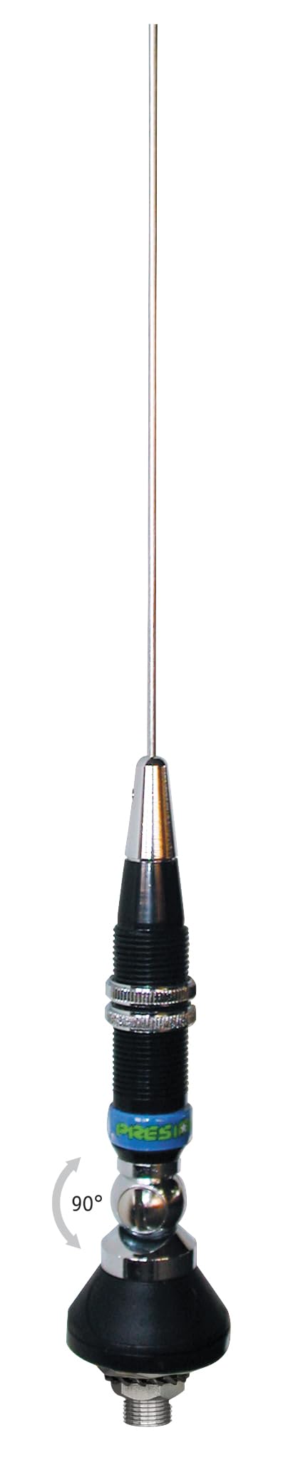 Antena CB President Iowa, 102 cm, 26-28 MHz con Montaje Fijo, +4 dBi, código AMMI120