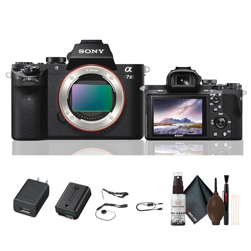Sony Alpha a7 II ILCE-7M2/B Full-Frame Mirrorless Camera Body | 24.3MP Sensor, 5-Axis in-Body Stabilization, Fast Hybrid Autofocus, Full HD Video Starter Kit