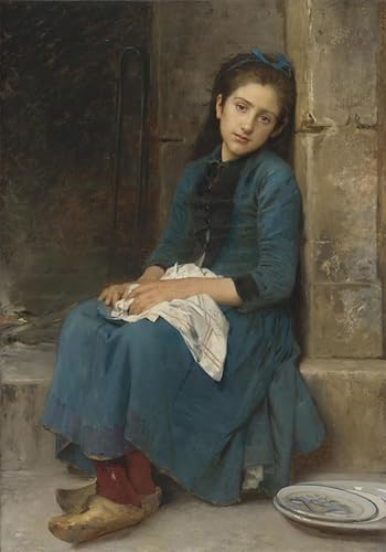 Peinture poster impression haut de gamme La Fille Pensive 60x90