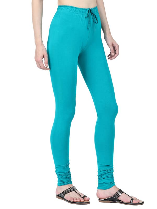 Image of Robinbosky Cotton Churidhar Leggings for Women - Stylish, Stretchable & Flattering Fit for All-Day Comfort