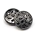 Craftisum 20 pcs Black Retro Double Layer Openwork Metal Shank Sewing Coat Buttons -25mm -1