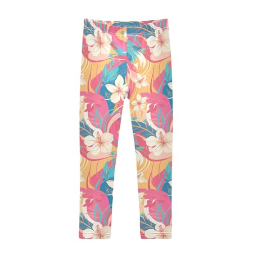 Retro Boho Flower Kids Baby Girls Legging Soft High Waisted Pants Sports