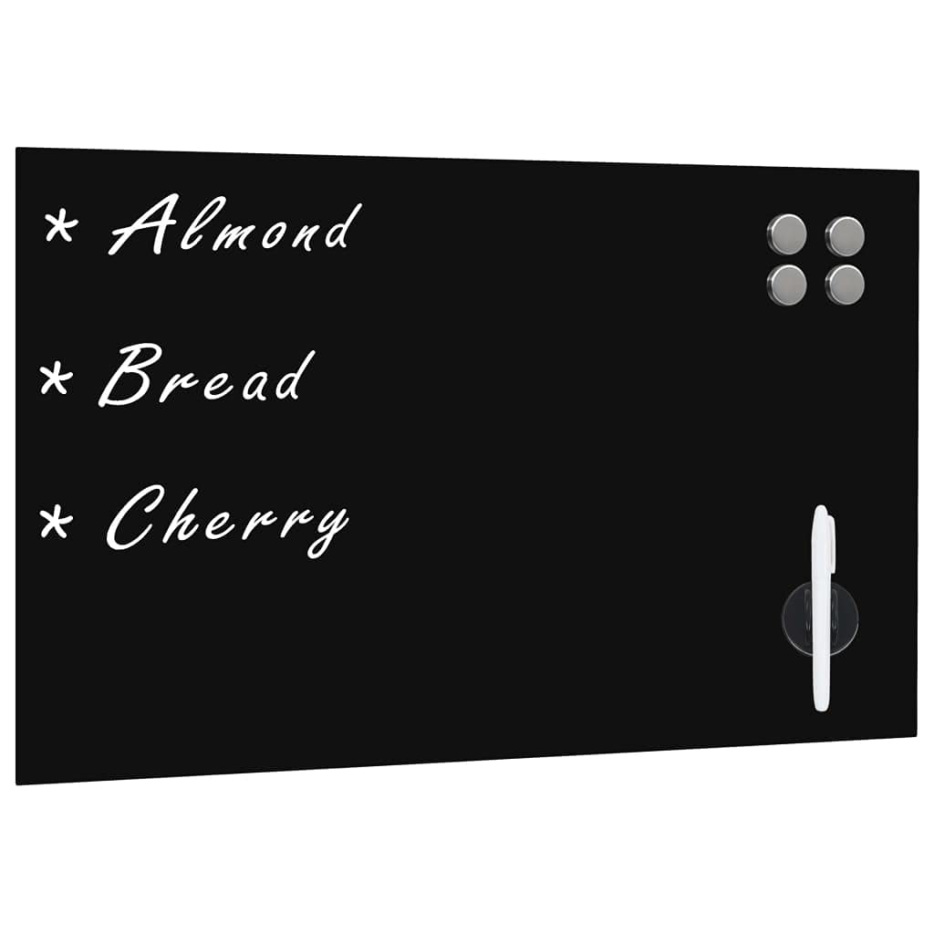 vidaXL Wall Mounted Magnetic Blackboard Glass 60x40cm Office Writing Board