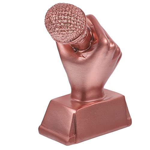 VANZACK Adornos de Musical Cantando decoración de de micrófono manualidad Musical Premios del de Canto con Micrófono premios de Canto Resina