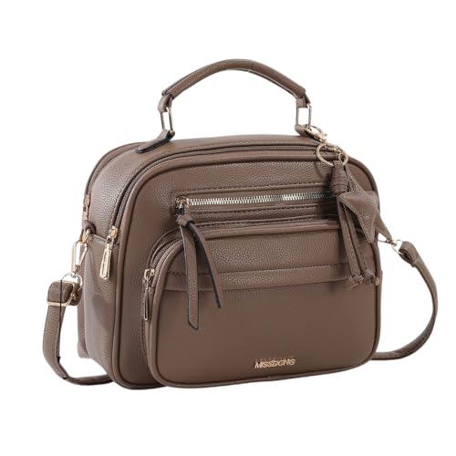 Bolsa Bag Feminina De Mão, Ombro Com Alça Transversal Tiracolo Tote (Cáqui Escuro)