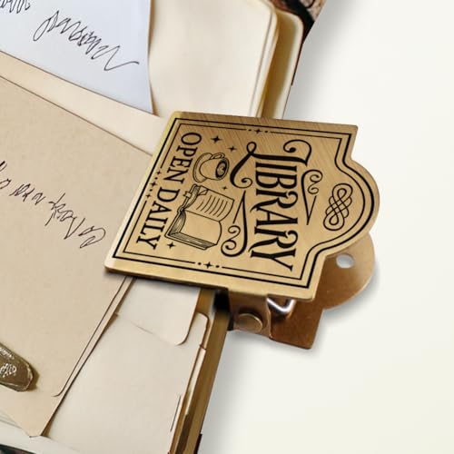 Clip de journal vintage pour maintenir ouvert votre carnet de notes en métal