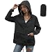 MerEtFil Regenjacke Damen Wasserdichte Dünne Wanderjacke mit Kapuze Outdoor Leichte Windbreaker für Laufen Wandern und Fahrrad (DE/NL/SE/PL, Alphanumerisch, M, Regular, Regular, Black)