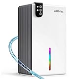 Dehumidifier with Drain Hose(98 oz & 1000 Sq.Ft), Auto Shut Off, Relaxing 7 Color Ambient Light & Sleep Mode, Quiet Small Dehumidifier for Bedroom, Bathroom, Basement, Living Room(WhiteGrey)
