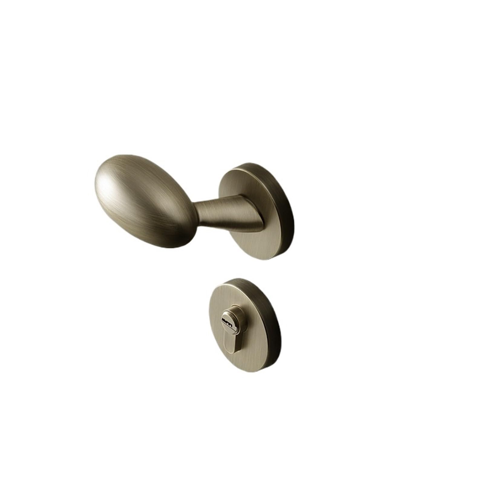 NYRXRYTCA American Door Lock Indoor Bedroom Door Lock Yellow Bronze Duck Goose Egg Handle Magnetic Silent Split Lock(Bronze)